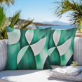 thumbnail image 4 of Outdoor Pillow Cover Green White Set of 2 Waterproof Throw Pillowcases Gradient Art Decorative Patio Furniture Pillows for Couch Garden Indoor & Outdoor Use, 4 of 9