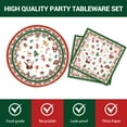thumbnail image 2 of Xjoviative 60PCS Christmas Party Supplies Paper AFN1Plates and Christmas Tree Red Green Disposable Paper Dinner Plates Dessert Plates and Napkins for Winter Christmas Party Decorations Serves 20, 2 of 3