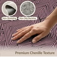 thumbnail image 6 of ODIKA Abstract Maze With Interlocking Diamond Grid Motif Geometric Modern Refined for Dorm Room, Small Living Apartment, Stain Resistant Low Profile, 6 of 7