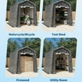 thumbnail image 6 of Garvee Outdoor Storage Shed with Roll-Up Door & Vent, 6 ft x 6 ft x 7 ft, Gray, 6 of 9