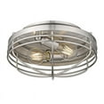 thumbnail image 3 of Golden Lighting 9808-FM PW Seaport Flush Mount - Silver, 3 of 3