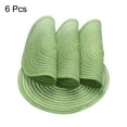 thumbnail image 3 of Uxcell 6 piezas de manteles trenzados redondos de 12" - Manteles redondos antideslizantes para mesas de comedor, lavables, con aislamiento térmico, manteles tejidos, verdes, 3 of 7