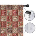thumbnail image 4 of Blackout Kids Curtains,Red Boho Ethnic Floral Patchwork Pattern Childrens Insulated Curtains Set Of 2,Bedroom Essentials,Toddler Room Decor 42x54in(106x137cm), 4 of 5