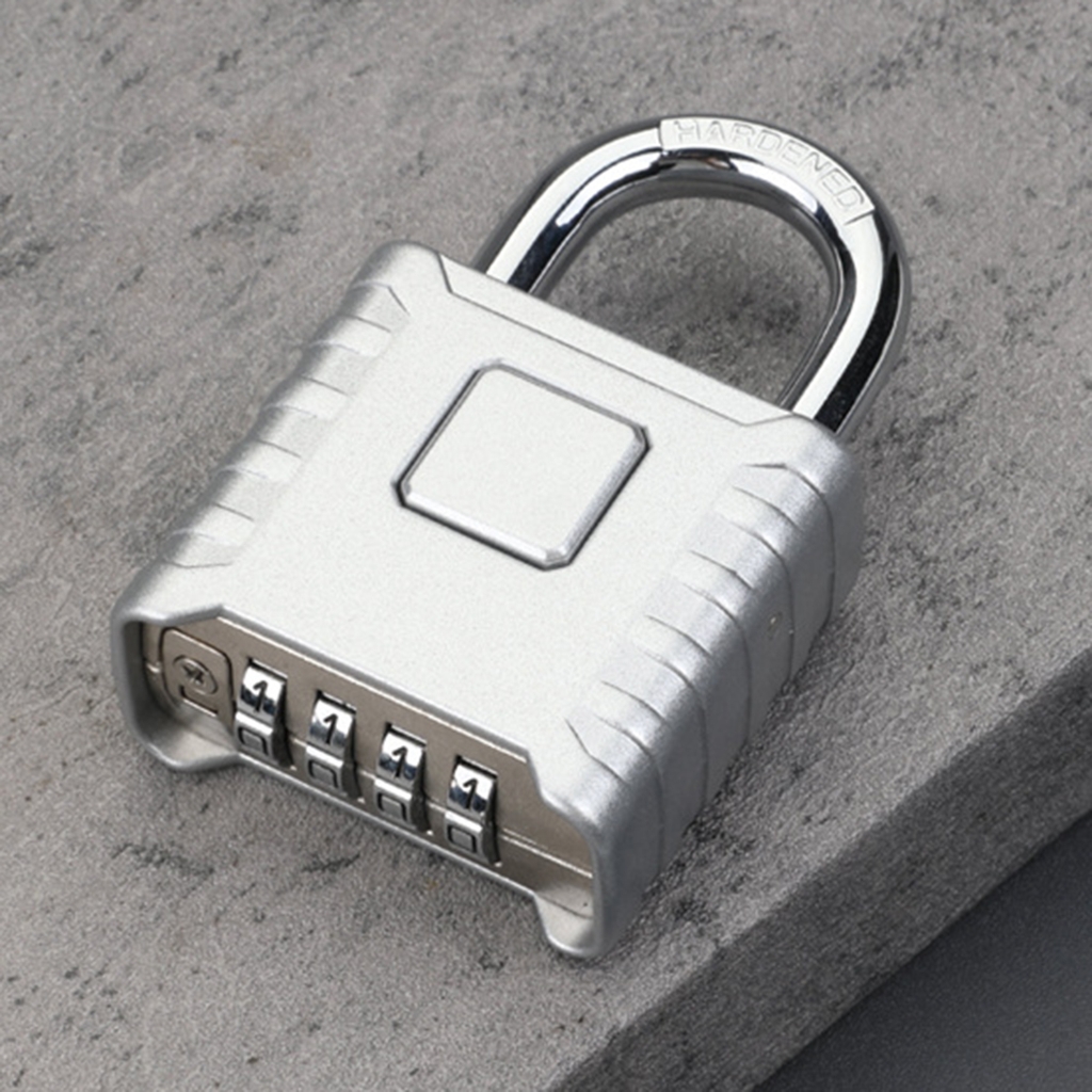 Garden Mile 4-Digit Combination Padlock - Long Shackle - Weatherproof For Garden, Garage, Gate - Silver/Gold - PD202