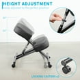 thumbnail image 4 of DRAGONN (By VIVO) Ergonomic Kneeling Chair for Home and Office, Black, 4 of 8