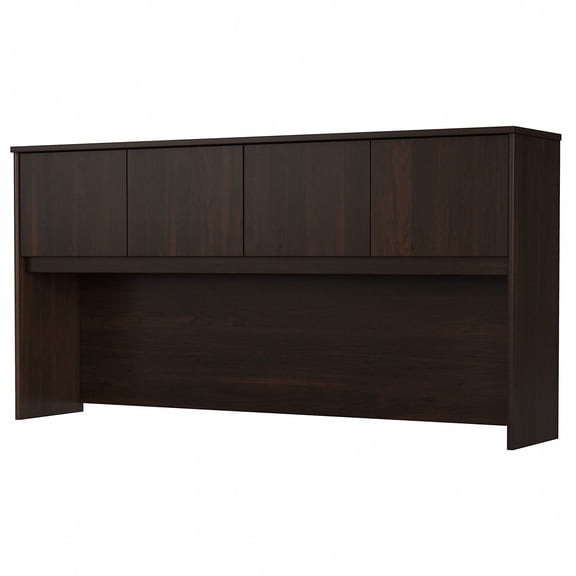 Studio C 72W Desk Hutch in Black Walnut - Engineered Wood