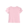 thumbnail image 3 of CCRFTGI Shirts for Child Girls Size 10-12 Ruffle Short Sleeve Casual Loose T-Shirts Trendy Tops Cute Little V Neck Summer Shirts Classic Tees Pink 3-4 Years, 3 of 6