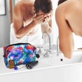 thumbnail image 5 of Goofa Bright Flowers Printed Toiletry Bag with Handle,Large Capacity Travel Makeup Cosmetic Bag for Women, Carry on Airport Airline Compliant Bag, 5 of 9