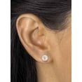 thumbnail image 3 of PalmBeach Jewelry Sterling Silver Round Genuine Cultured Freshwater Pearl Stud Earring, Necklace and Bracelet Set, 18 inches, 3 of 9
