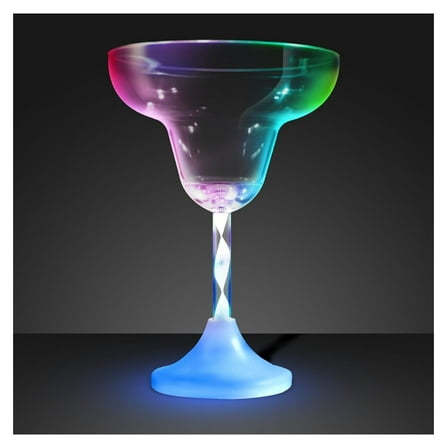 Light Up Margarita Glasses with Color Changing LED Lights (Set of 12)
