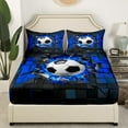 thumbnail image 3 of Erosebridal Soccer Full Sheet Sets,Gradient Geometric Bedding Full Size,Gaming Room Decor, 3 of 7
