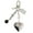 B, variant on Trendy Alloy Key Rings with Cute Bear and Cross Charm Design Handmade Keychain