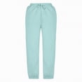 thumbnail image 4 of kpoplk Girls' Sweatpants Soft Athletic Lounge Joggers Kids High Waist Casual Trousers Pants(Blue,11-12 Y), 4 of 5