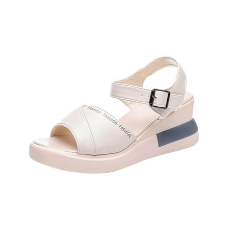 

Summer Ladies Shoes Casual Women s Sandals Flat Buckle Wedge Heels Sandals