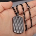 thumbnail image 4 of Hermah Dog Tag Pendant Necklace for Men 3mm Cuban Chain, 4 of 5