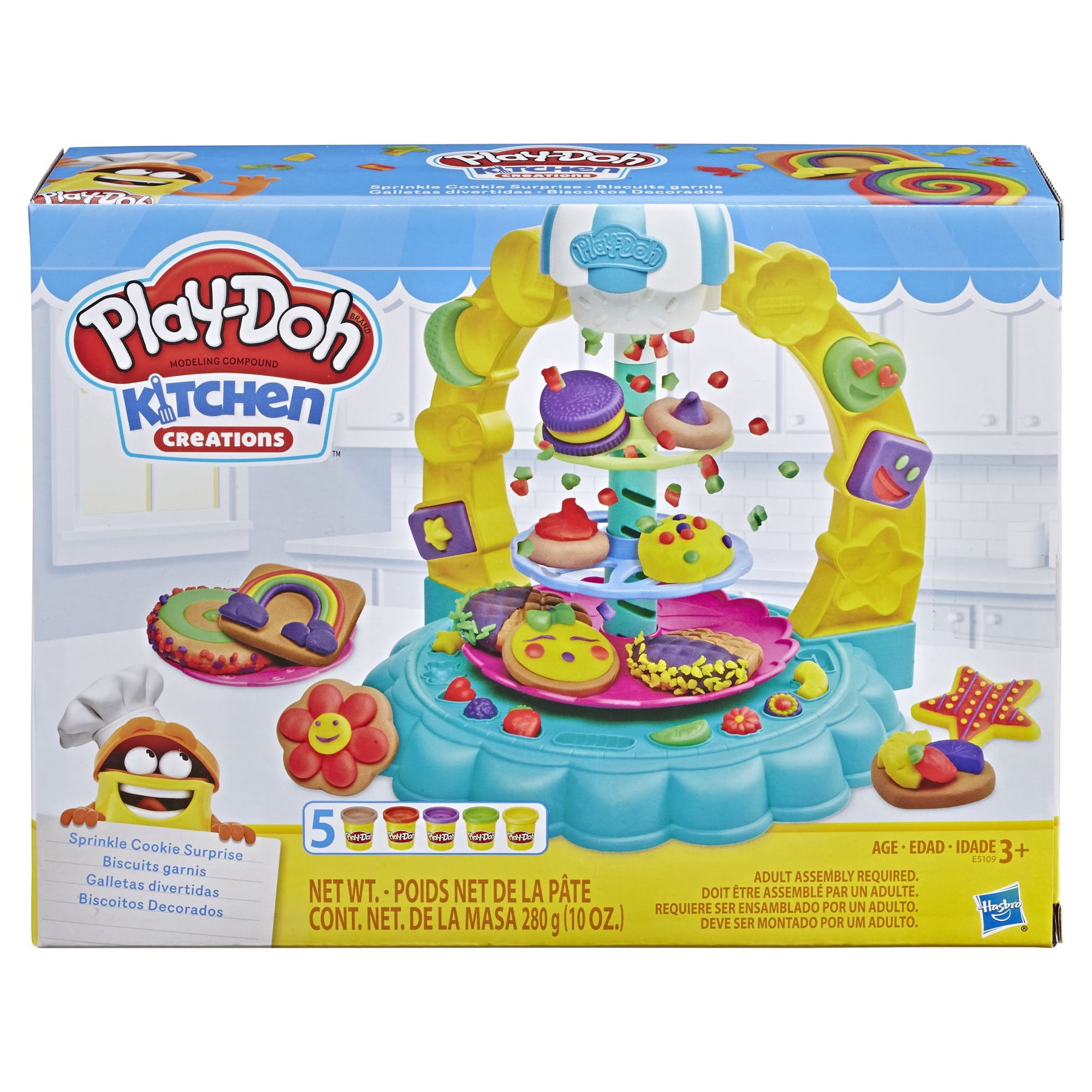GOVOY Color Dough Playset Kitchen Creations Cookie Pretend Toy Crazy  Dessert Cream Cookies Maker Sprinkle Play Food Baking Playset for Kids  Preschool
