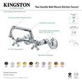 thumbnail image 3 of Kingston Brass KS213C Double Handle Wall Mount Kitchen Faucet, 3 of 3