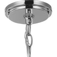 thumbnail image 3 of Bonita Collection Six-Light Polished Chrome White Linen Fabric Shade Luxe Chandelier Light, 3 of 5