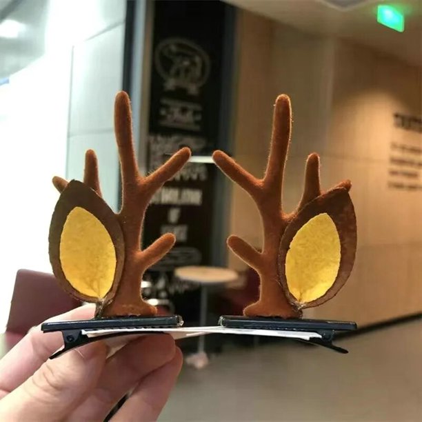 New Christmas Hairpin Antler Hair Clips Deer Ear Christmas Party Headbands Festival Rubber Bands Ball Hair Accessories Gifts