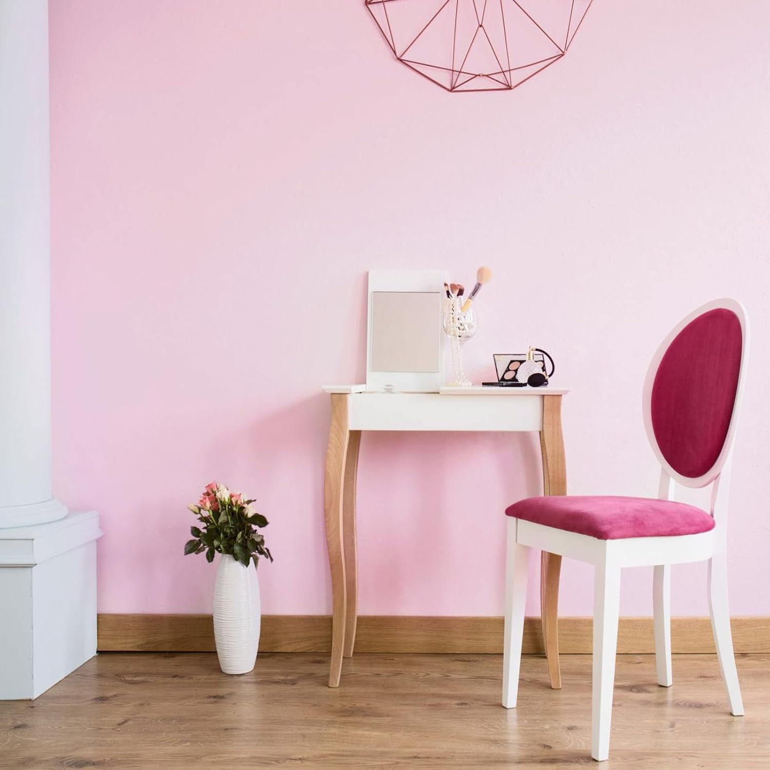 Pink Peel and Stick Wallpaper Solid Pink Contact Paper A Set of 15.7"x236" Matte Self Adhesive Waterproof Vinyl Roll for Wall Coverings,Cabinets,Countertops,Bedroom,Kitchen
