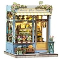 thumbnail image 1 of Kit de casa de muñecas en miniatura CUTEBEE Book Nook Anna's Blue Blossom con luz LED, 1 of 7