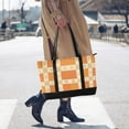 thumbnail image 4 of FORMRS Canvas Laptop Tote Bag for Women with 15.6" Computer Compartments Shoulder Handbag, Geometric Pattern, 4 of 7