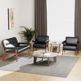 thumbnail image 7 of LAZZO Accent Chair, Faux Leather Upholstered Armchair for Living Room, Office and Bedroom, Black, 7 of 7