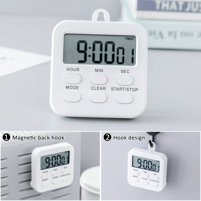 Kitchen Timers 3 In 1 Large Magnetic LCD Digital Kitchen Countdown