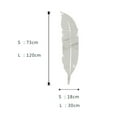 thumbnail image 6 of Feather Shape Mirror Wall Stickers Acrylic Decorative Mirror Removable Wall Decals DIY Home Decorations for Entryway Bedroom Bathroom Living Room 73*18CM, 6 of 8