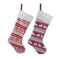 thumbnail image 2 of Kurt S. Adler YAMD1904 Knit Stocking, Set of 2, 22", Red, 2 Piece, 2 of 4