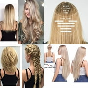 Benehair Clip in Hair Extensions Full Head Long Thick 8 Pieces Hair 18 Clips Curly Wavy Straight Hairpieces 100% Real Natural as Human Best Hair Set 26'' Straight Bleach Blonde