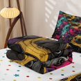 thumbnail image 6 of Homewish French Bulldog Dog Zipper Queen Comforter Set with Fitted Sheet and 2 Pillowcases,Pet Themed Zipper Bedding Set,Pink Yellow Blue,Polkadot Reversible,4pcs, 6 of 8