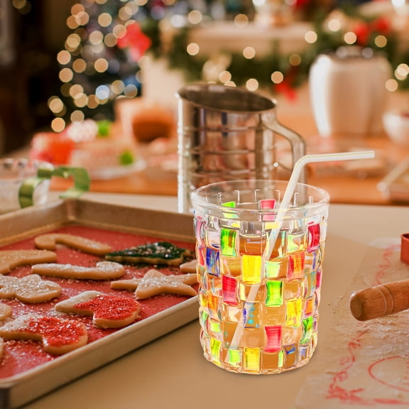 TABLZONE Clear Juice Glass - 1 Piece Cute and Drinking Glassware for Everyday Use and Refreshing Beverages