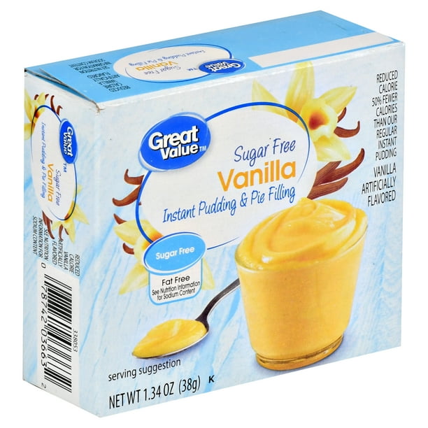 Great Value Sugar Free Vanilla Instant Pudding & Pie Filling, 1.34 oz