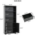 thumbnail image 2 of M optimized 6-Tier Bookshelf with Door and 3 Drawers, 71"H Tall Bookcase with 3-Tier Open Shelves, Wooden Book Shelf with Storage Cabinet for Home Office, Living Room, Bedroom, 2 of 8
