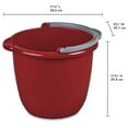thumbnail image 5 of 10 Qt Spout Pail with Handle, Bucket for Household Cleaning, Washing the Car, and Mopping, Spout to Easily Pour Water, Red, 12-Pack, 5 of 6