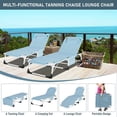 thumbnail image 3 of Lilypelle 3 in 1 Sun Tanning Chair Oversized with Mat & Face Arm Hole, 5-Position Heavy Duty Folding Chaise Outdoor Lounge Chair w/ Pillow, for Beach, Pool, Lawn, Yard, Patio, 3 of 10