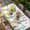 White, variant on Easter Table Cloths for 4 Foot Rectangle Tables, Eggs Gnomes Bunny Elegant Pastoral Rustic Patio Waterproof Elastic Fitted Tablecloths, Washable Rectangular Table Cover for Camping
