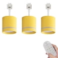 thumbnail image 1 of FSLiving Remote Control 7W LED Track Macaron Look Yellow Multi-Rotation Design J-Type Track Light with Focused Adjustable COB LED Dimmable for Dining Room Kitchen 3 Lights Customizable - Set of 3, 1 of 2