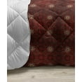 thumbnail image 3 of Moroccan Down Alternative Comforter, Folkloric Starry Lattice on Warm Toned Backdrop, Microfiber Quilt for All Season, 5 Sizes, Vermilion Burnt Orange, by Ambesonne, 3 of 3