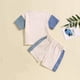 thumbnail image 4 of Odeerbi 0-3 Años Niños Niñas Conjunto de Verano Camiseta de Manga Corta de Algodón Color Block Shorts Conjunto de Dos Piezas, 4 of 5