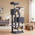 thumbnail image 3 of Árbol para Gatos de 155 cm – Torre de 5 Niveles con Sisal, Felpa Suave y Cueva – Para Gatitos y Gatos, 3 of 9
