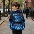 thumbnail image 5 of Yuyamidu Thunder Dinosaur School Backpack for Boys 8-12 Waterproof Lightweight 17 Inch Multi-Pocket Bookbag with Padded Shoulder Straps for Elementary & Middle 3rd-6th Grade Back to School Gifts, 5 of 9