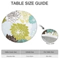 thumbnail image 6 of Green and Blue Pioneer Flower Pattern Round Fitted Tablecloth with Elastic Edge,Dining Table Cover Waterproof,Outdoor Round Tablecloth for Camping,Dining,Indoor and Outdoor, 6 of 7