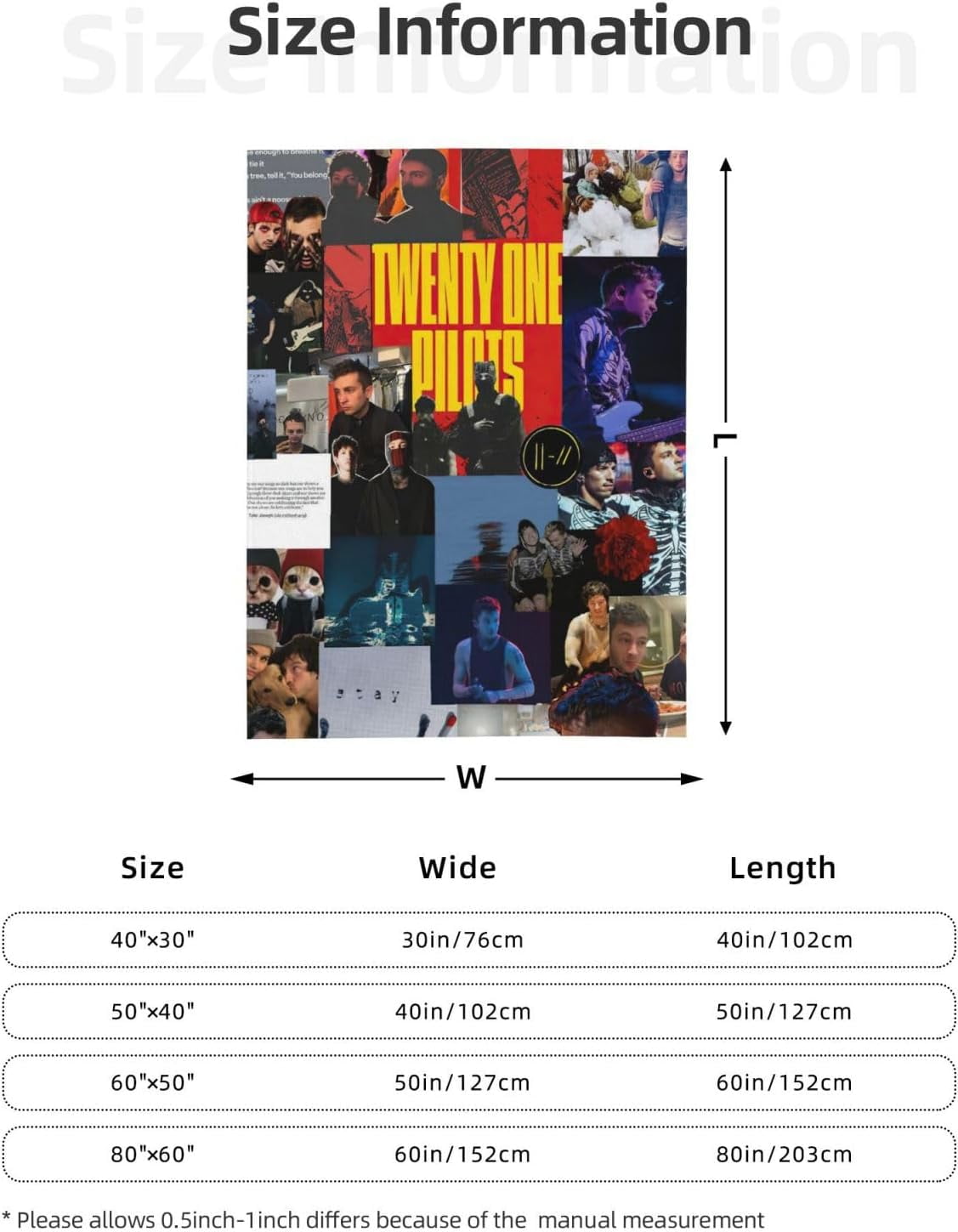 Flannel Blanket Twenty and One Music Pilots Nap Blanket Air Conditioning Blankets Couch Bed Office Blankets Soft and Cozy 40"X30"