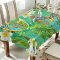 thumbnail image 4 of Tropical Flower Butterfly Rectangle Tablecloth, Dust Proof Anti Wrinkle Wipeable Table Cloth Tabletop for of Dinner Kitchen Wedding Holiday Party 60"x108" Home Decor, 4 of 7
