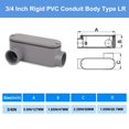 thumbnail image 3 of Cuerpo de conduit CKVIHAV de PVC rígido de 3/4" tipo LR, paquete de 4, gris, 3 of 7