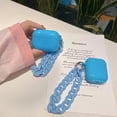 thumbnail image 4 of Étui pour AirPods 1/2 - Étui de Protection Souple, Mignon et Unique avec Chaîne de Poignet pour Étui de Recharge Sans Fil AirPods Compatible avec AirPods pour Filles, Ados, Enfants (Rouge), 4 of 5