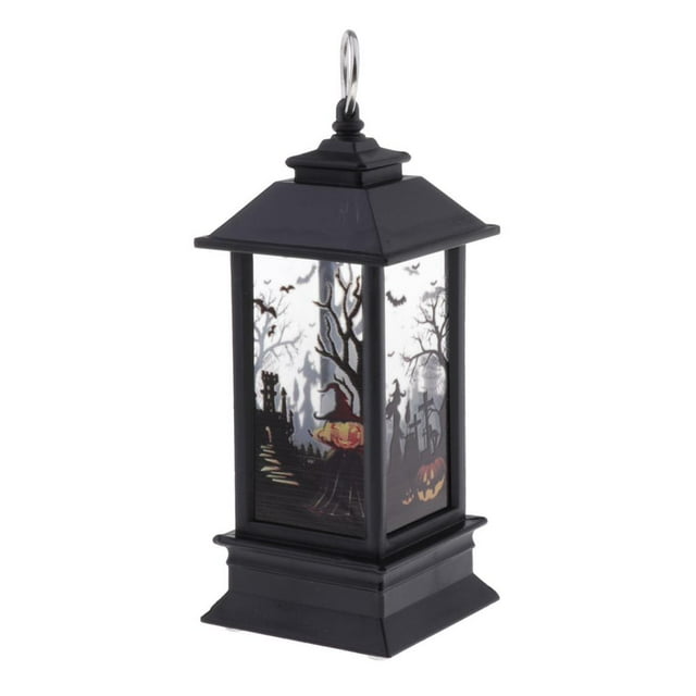 Tachiuwa Vintage Candle Lantern Light For Hallowen Desktop Decor D-Pumpkin