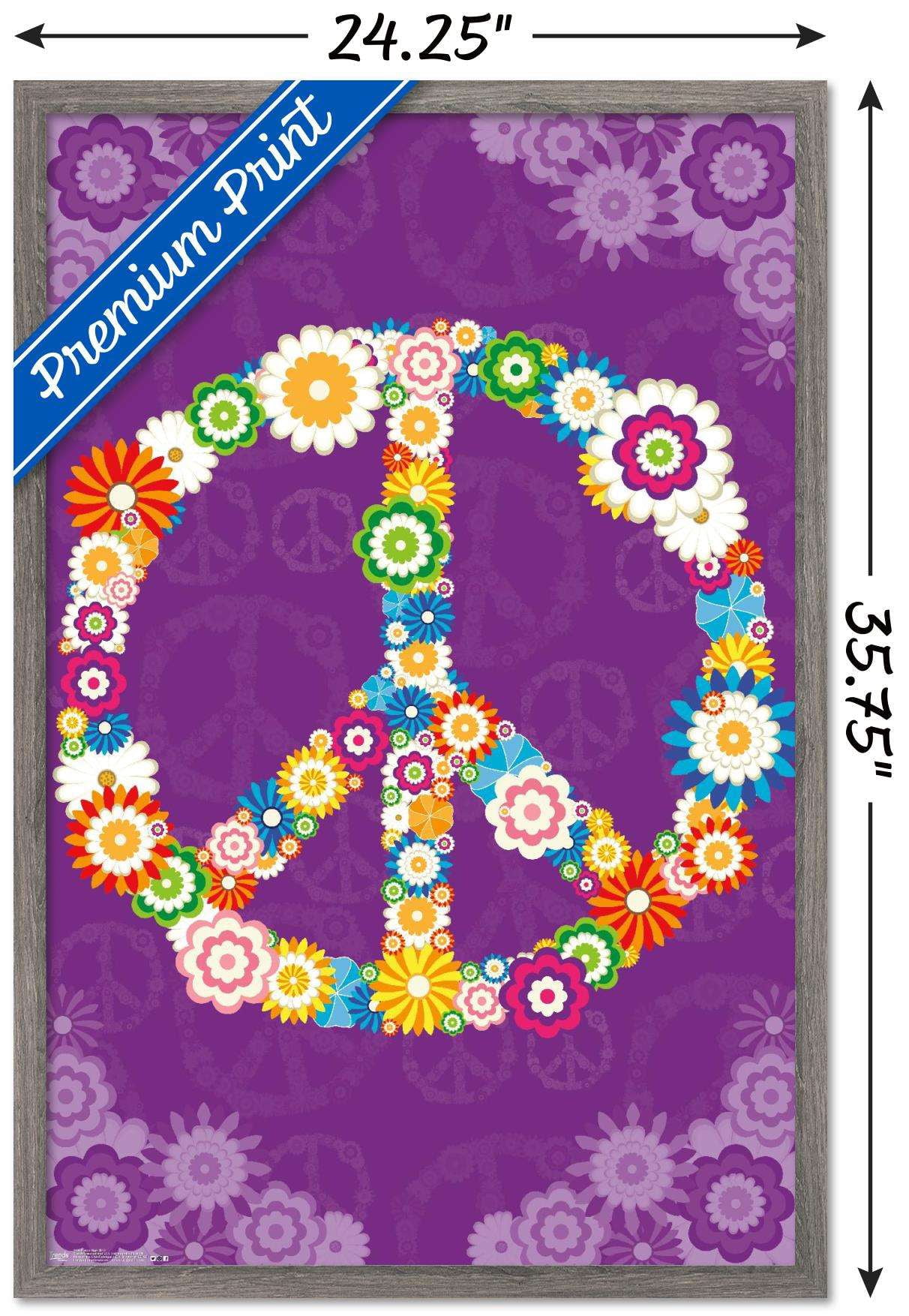 Peace Sign 2013 Wall Poster, 22.375" x 34", Framed